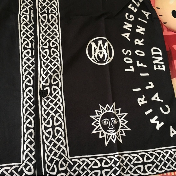 Amiri Bandana Print Black Short Sleeve Shirt - Picture 4 of 7